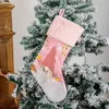 Kerstversiering Sokken Glow Sparkly Roze Snoepzakje Cadeauhouder Grote Hangende Ornament Kerstboom Lichtgevende Hanger Decor 20228385477