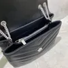 Luxury designer handbag LOULOU shaped seam leather ladies metal chain shoulder bag high quality flap bag messenger bag wholesale