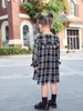 Toddler Girls Plaid Print Flounce Sleeve Ruffle Detail Dress SHE