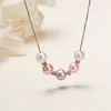 Femmes élégantes cadeau Simple luxe eau douce perle pendentif collier bijoux