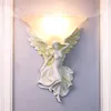 Applique murale moderne nordique minimaliste créatif Led Art déco ange lumière pour salon allée chambre chevet intérieur E27