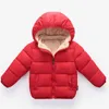 赤ちゃんキッズジャケット男の子の冬の厚いコート暖かいカシミヤの上着のための暖かいカシミヤのアウターウエアのためのハードカシミアのアウター服幼児のオーバーコート1-6Y 211204