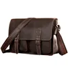 Vintage Men Leather SGenuine Leather messenger bag men male Crazy horse Sling Casual Bag