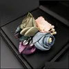Pinnen, broches sieraden 2021 Koreaanse stoffen kunstbloembroche parel revers pins vrouwelijke bruiloft mode voor vrouwen kleding aessories drop leveren