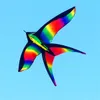 Hot Sell Rainbow Kite For Kids Delta Nylon Toys S Barn Flyglinje Weifang Bird Factory I Y0616