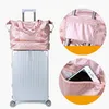 Fashion Pink Gym Bag Women Fitness Sport Yoga Bag Training Bag Sportbag Gym Sack Large Travel Handbags With Shoes Compartment Y0721