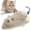 Jouets pour chats, 1 pièce, souris de couleur aléatoire, Simulation, peluche à remonter, jeu amusant, animal de compagnie interactif, Mini jeu