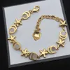 Mode Vintage Collier Dames Fleur Lettre Lourde Décoration Couleur Diamant Bracelet Exagéré Pendentif Boucles D'oreilles Aiguille En Argent 925 Ensemble De Bijoux De Haute Qualité 6CL