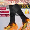 1 Pair Heated Socks Winter Electric Rechargeable Battery Leg Heating Warmer Socks Feet Thermal Cycling Sport for Men and Women