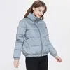 Fluoreszierende Kleidung Nacht Frauen Winter Reflektierende Jacke Weibliche Puffer Jacken Lose Streetwear Warme Leuchtende Mantel AS262 210910