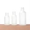 10 ml 20 ml 30 ml vides flacons compte-gouttes rechargeables flacon en verre givré contenant cosmétique porte-pot bouteille d'échantillon avec couvercles en bois imités