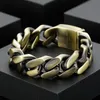 160 g zware grote 21mm 22cm heren geschenken roestvrij staal Europese Amerikaanse mode kleurrijke armbanden brons-kleur titanium stalen Miami ketting