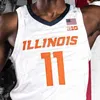 Nikivip Custom Illinois Fighting Illini Basketball Jersey College Ayo Dosunmu Kofi Cockburn Trent Frazier Da'monte Williams Miller Curbelo Feliz