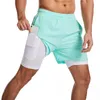 Men's Shorts 2021 Running Men 2 In 1 Double-deck Quick Dry Sport Fitness Jogging Workout Sports Short Pants