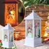 Mini Vintage Outdoor Kaars Lantaarn met LED-licht Kerstdecoratie Tafelblad Home Opknoping Decoratieve 5.5x2.1 inch