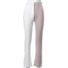 Ny stil Kvinnors höstkontrastfärg Slim-Fit Hip-Lifting High-Waish Anti-Wear Micro-Flared Casual Pants Q0801