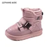 CC Stivali per bambini Inverno Neve Bambini Moda Scarpe per bambini Ragazze Caviglia Bambini Pelliccia calda SNB218 211223