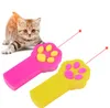 Zwierzęta Dostawy Kot Footprint Kształt LED Light Laser Zabawki Tease Funny Cats Rods Zwierząt Zabawka Kreatywny 5 Kolory SN2491