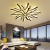 Modern LED ceiling chandelier lights for living room bedroom Dining Study Room White Black Body Chandeliers Fixtures