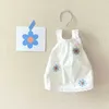 Vêtements de chien blanc Vêtements d'été Robe de coton Robe de fruit pour petite fille Jupe suspendue Jupe de jupon Chihuahua Costume en plein air