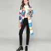 Giacca a vento da donna di media lunghezza stile coreano slim dimagrante moda casual giacca a contrasto di colore tendenza 211130