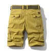 Men Cargo Shorts Cotton Spring Summer Casual Pants Camouflage Mens Denim Mid Waist Multi-pocket 210716