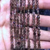 Hela 2strängar Naturlig rökig kristallkvarts 2x4mm Faceted Bean Coin Gem Stone Loose Pärlor för Smycken DIY 15.5 "/ String