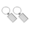 Keychains 10 Pieces Of Sublimation Metal Blank Rectangular Keychain Key Ring Thermal Transfer Diy Material Smal22