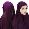 Femmes musulmanes Bonnet Châle Châle Tête Écharpe Cap Cap Cap Foulard intérieur Street Stretch Hijab Cover Headwrap Turbante