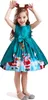 Julklänning Girl 2021 Hjort Headband Xmas Princess Dresses for Kids 4-10 yrs Bow Snowflake Ärmlös Evenemang Prom Clothing G1026