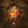 Wisiorek Lampy Ręcznie Dmuchane Szklane Żyrandole Oświetlenie Multicolor do Hotel Restaurant Mall Wiszący żyrandol światła