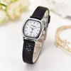 Vintage en cuir cadran carré montres femmes mode robe montre minimaliste élégant petit Quartz frais femme horloge heures