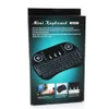US-Lager-Mini-I8 2.4GHz 3-Color-Hintergrundbeleuchtung drahtlose Tastatur mit Touchpad Black4856