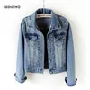 SEDUTMO Frühling Jean Jacke Frauen Freund Denim Mantel Streetwear Harajuku Vintage Herbst Grundlegende Oberbekleidung ED199 211014