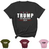 15 estilos Trump 2024 Camiseta con estampado de letras Camiseta de cuello redondo Casual EE. UU. Elección presidencial Trump Suéter de manga corta