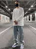 Spring Paisley Straight Jeans Men Oversized Bandana Denim Pants Man Hiphop Male Trousers Printed Clothes 2022