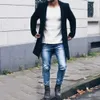 Mode Männer Graben Winter Einfarbig Graben Mantel Outwear Mantel Langarm Jacke xxl 5xl
