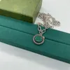 Классический ювелирный набор Мужчины Женщины дизайнеры Ожерелья из нержавеющей стали кулон ожерелье браслет двух букв люкс браслеты
