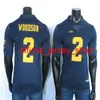 2019 College fotboll Jersey Tom Brady Jersey Charles Woodson NCAA Michigan Wolverines Jerseys Yellow Blue 15th Patch