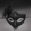 Oogmasker veer masquerade bal carnaval sexy fancy jurk multi kleur prinses maskers voor Halloween-feest