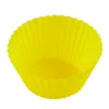 Silikon Muffin Cake Cupcake Cup kalıp kasası Bakeware Maker kalıp tepsisi