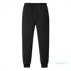 Pantalon de sport d'hiver pour hommes, Long, de Yoga, longueur ample, Jogging, doublure en peluche, survêtement, couleur unie, cordon de serrage