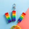 10pcs Rainbow Building Block Toy Brick Resin Charms Pendant for Earring Keychain DIY Decoration Fashion Jewelry Accessories