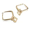 Stud luxury women's female's ladies' punk exaggerated DJ night club men square B drop earrings dangler studs eardrop