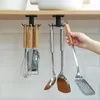 Geen boren keuken haken organizer pure kleur huishoudelijke wand gemonteerd opslag rack plank roteren haak haak hot koop