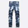 Мужские джинсы 2021 мужские худые джинс проблемные тонкие упругие джинсовые байкер хип-хоп брюки промывают разорвал плюс размер 28-42