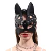 B.CYQZ Cosplay Maske Maskerade Punk Gürtel mit Metall Party Rave Kostüm Slave Requisiten lustige Maske PU Leder BDSM Maske Erwachsene Spielzeug 200929