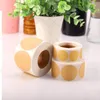 500 Per Roll Vintage Kraft Paper Stickers Scrapbook Gift Stationery Label Stickers Handmade