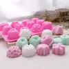 Cake Tools 12Cavity Flower Silicone Chocolate Mold DIY Handmade Soap Form Molds Candy Bar Fondant For Decorating3809725