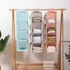 Storage Bags Wardrobe Hanging Bag Closet Organizer 2/4-shelf Cloth Shelf Divider With Side Pockets